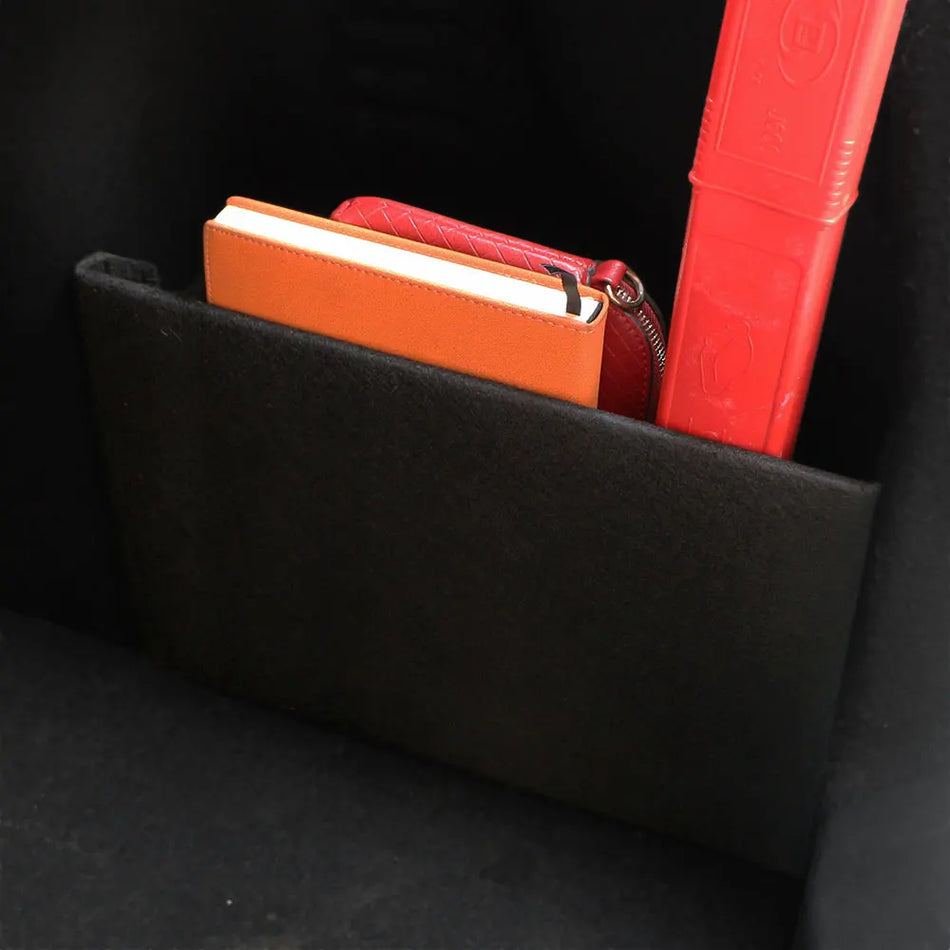 Conjunto de Divisórias de Bagageira com Painéis de Flanela e Tábua de Madeira e Exterior em Poliéster em Cores Vivas para Audi Q3 8U