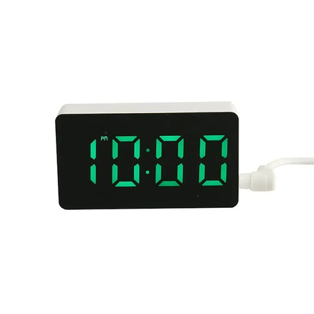 LED Smart Digital Alarm Clock with Intelligent Light Detection green