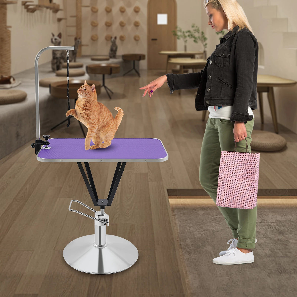 13017 Table Pet Grooming Table Animal Care Table, Hydraulically Lifting Animal Care ...