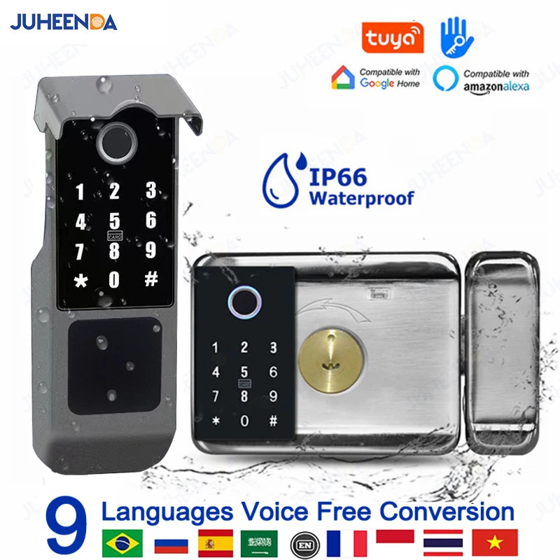 Tuya Smart Waterproof Fingerprint Lock with WiFi &amp; App Control