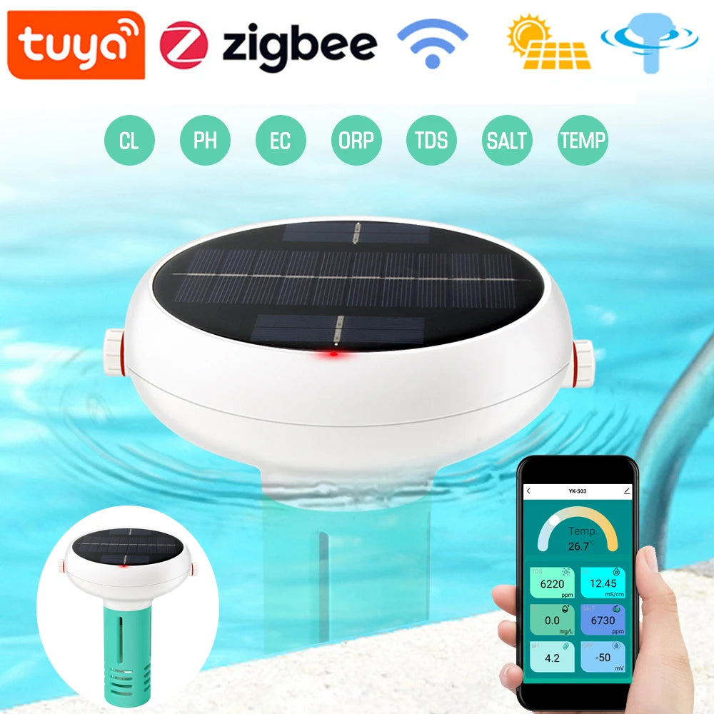 Misuratore PH Piscina 5-in-1 Aideepen – PH/EC/TDS/salinità/temperatura – Impermeabile IP65, Con Retroilluminazione
