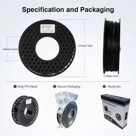 200g TPU Filament &ndash; Non-Toxic Flexible Odorless Filament