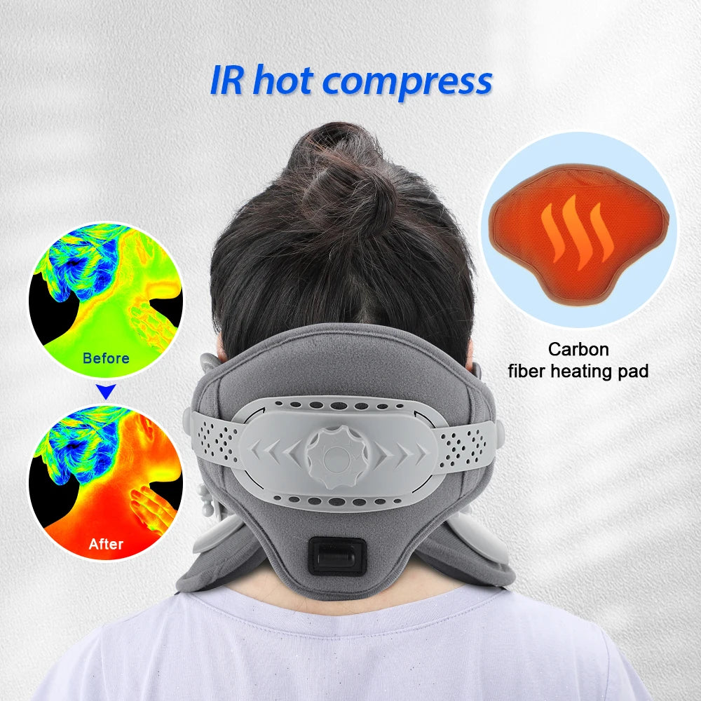 Neck Cervical Traction Apparatus &ndash; Built-in Heating Pads