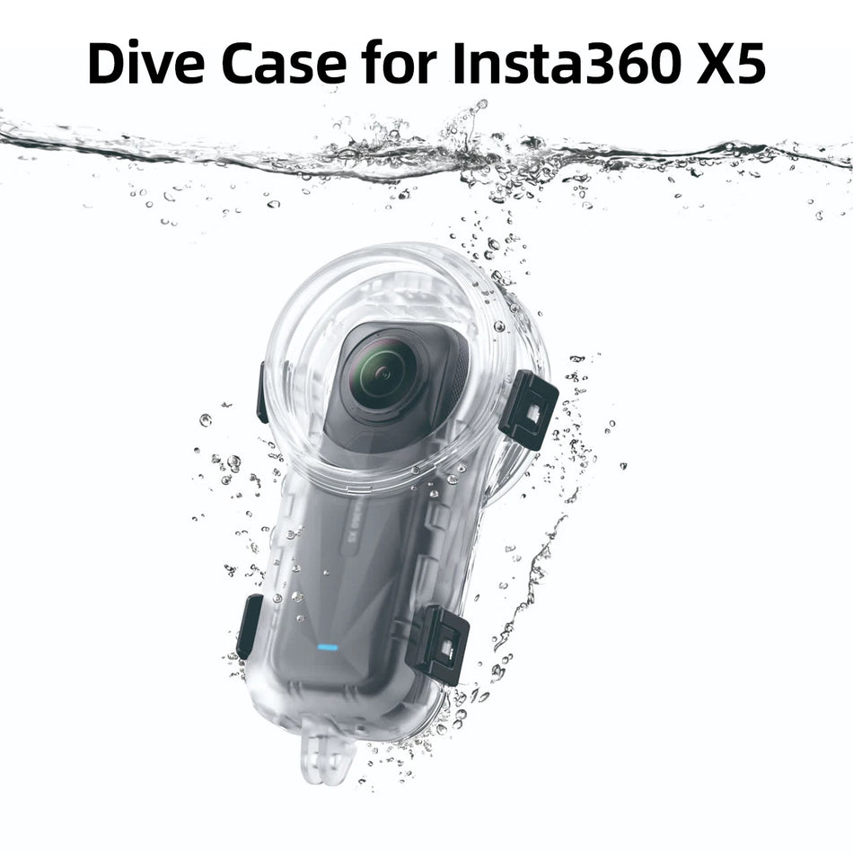Invisible Dive Case for Insta360 X5 - 60m/197ft Waterproof Housing
