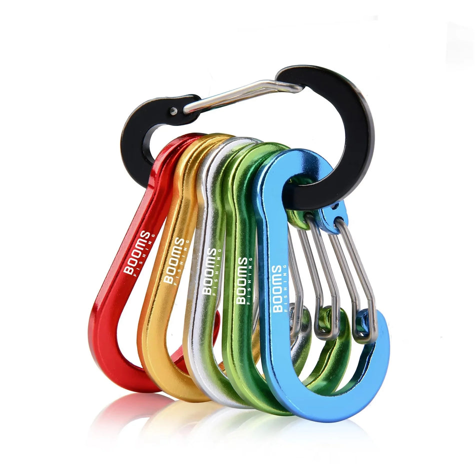 6Pcs Aluminum Carabiner Set by Booms Fishing CC1 &ndash; Durable Color 6pcs