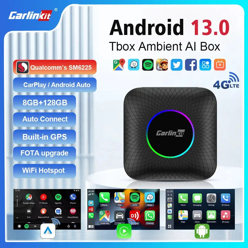 Carlinkit 3 In 1 Wireless Android 13 CarPlay For Benz Skoda