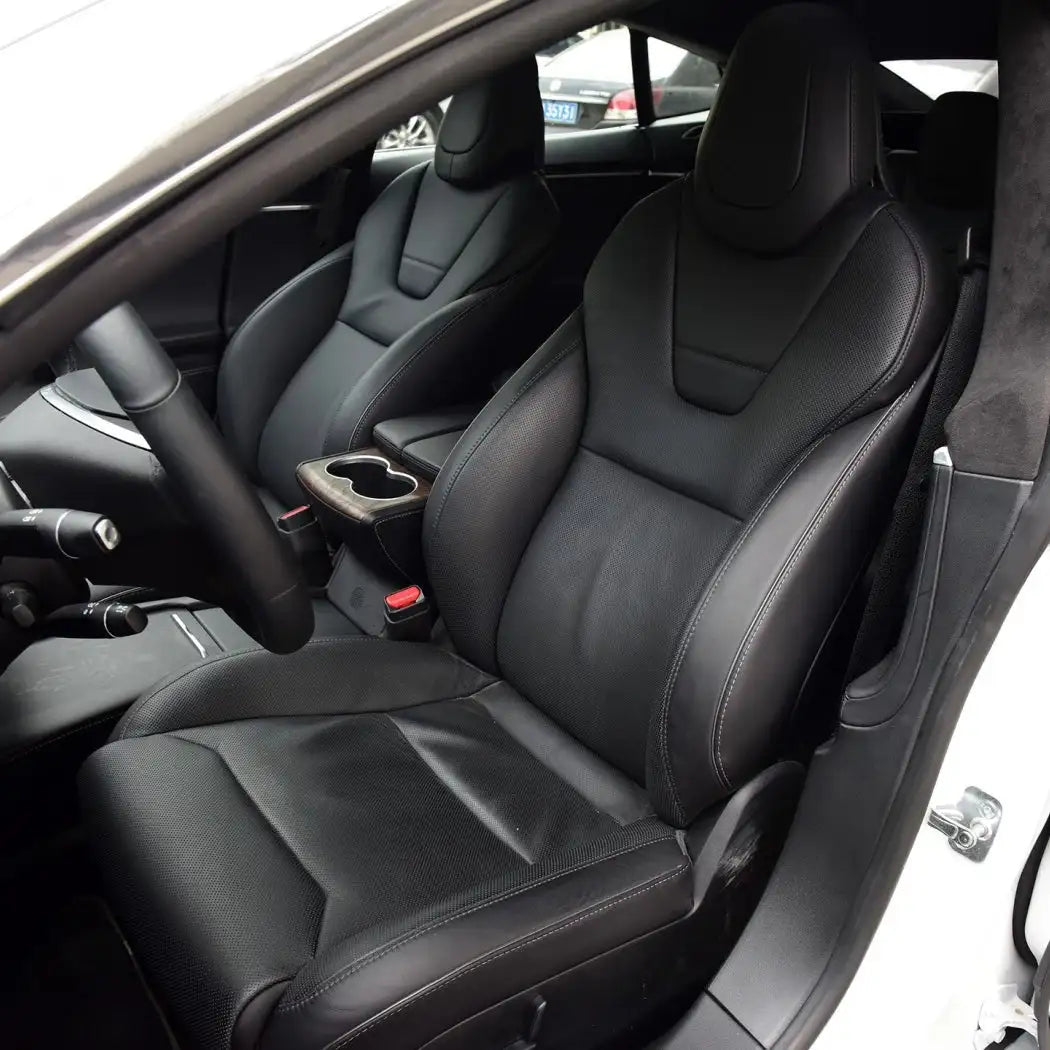 Tesla Model S Five Seat Faux Leather Seat Covers 2017 2021