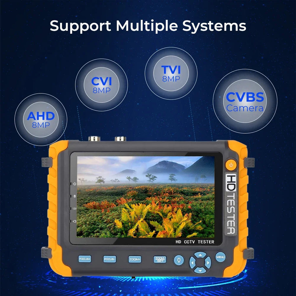PEGATAH 8MP 4 In 1 CCTV Tester &ndash; Versatile 4K Camera Monitoring
