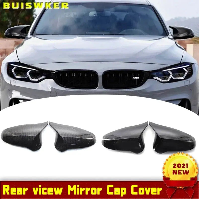 Carbon Mirror Cover for BMW M3 M4 F82 F83 F80 Replacement Rearview Side Mirror Cover Only Left Hand Drive by InterCyprus Trading Ltd