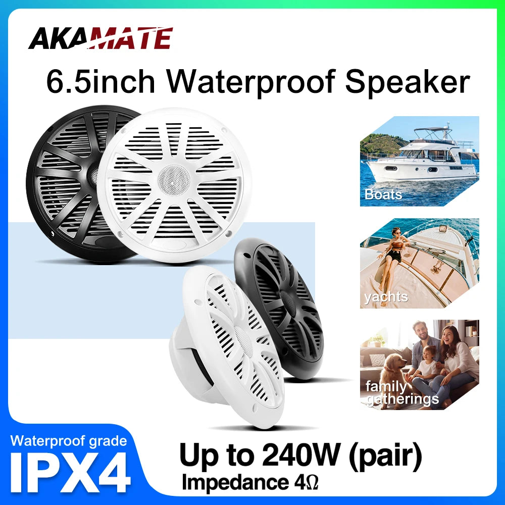 6.5Inch Horn Boat Speaker &ndash; Waterproof Flush Mount 240W