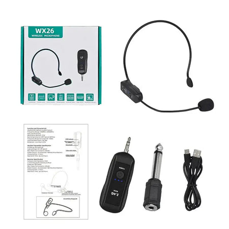 KEBIDUMEI 2.4G Head-mounted Microphone Wireless Hanging Neck Microphone Set for Amplifier Voice Speaker Teaching Tour Guide by InterCyprus Trading Ltd