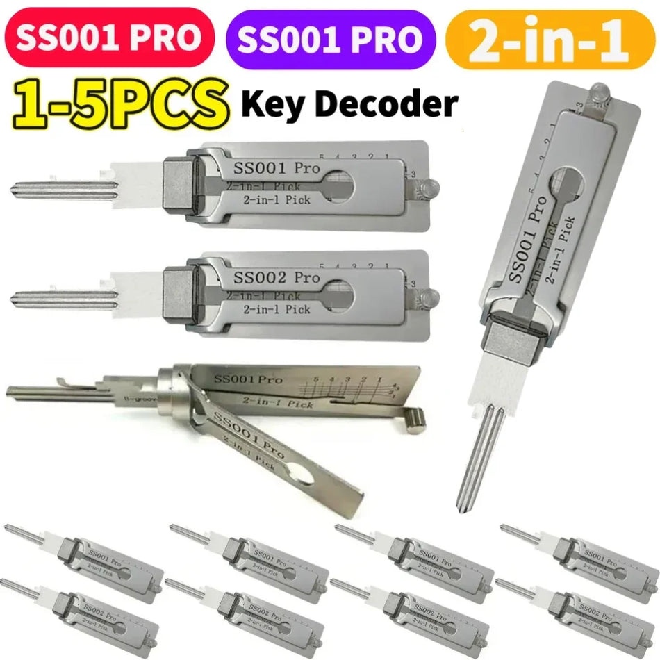 Edelstahl Schlüssel Decoder Werkzeugset für Lock Picking Kit