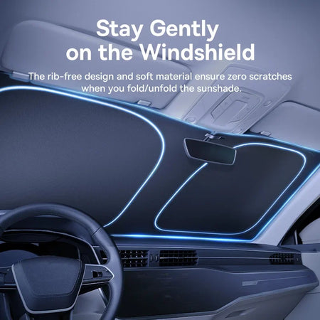 Baseus GoTrip DT1 Rib-free Folding Car Windshield Sunshade - UPF2000+ UV Protection