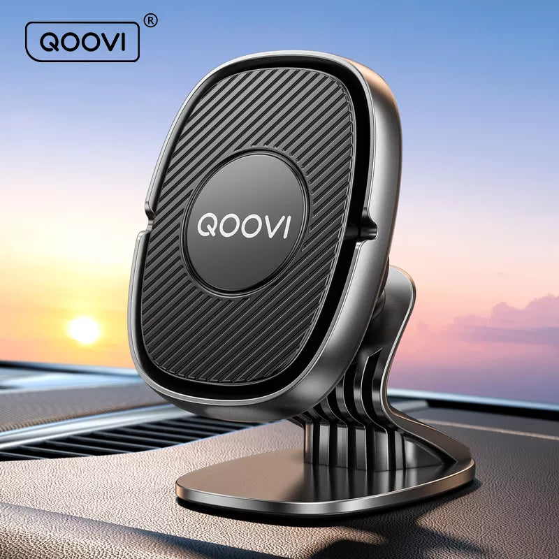 🟠 QOOVI Magnetic Car Phone Holder Stand 360 Degree Mobile Cell Air Vent Magnet Mount GPS Support For iPhone Xiaomi Samsung Huawei