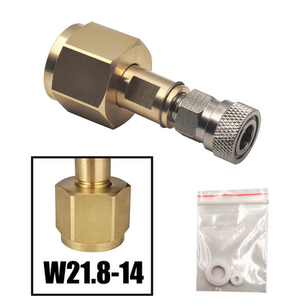 CO2 Tank CGA320 Fitting 8mm Quick Disconnect - Solid Copper W21.8 Female