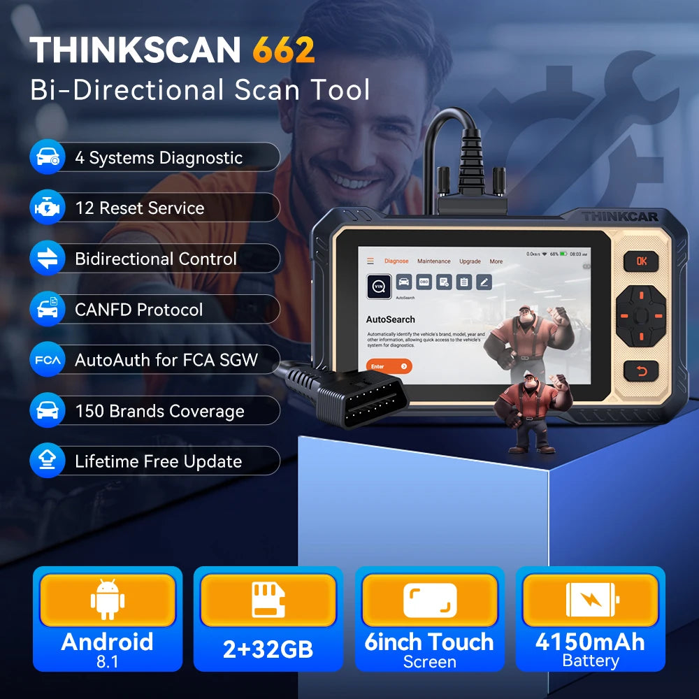Thinkcar Thinkscan 662 - Bi-Directional CANFD OBD2 Scanner