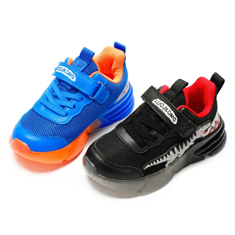 EXDINO LED T-REX Light-Up Sneakers for Kids