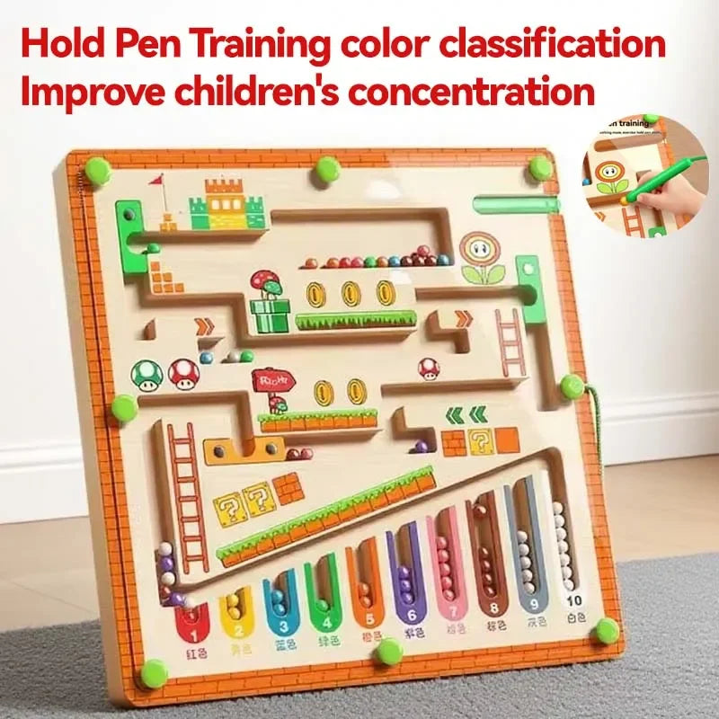 Gioco Educativo Logico a Palla Labirinto Magnetica per Bambini piccoli