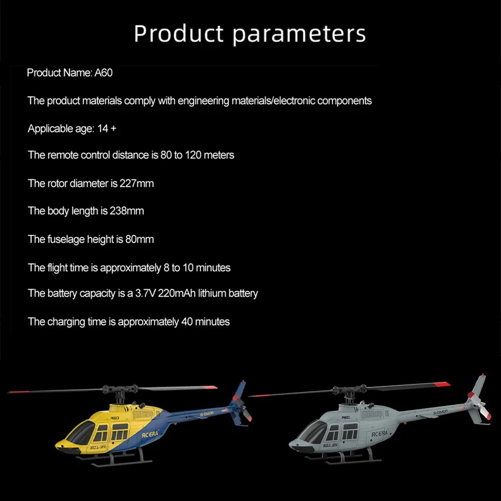 A60 4CH RC Helicopter &ndash; Altitude Hold Optical Flow Pro