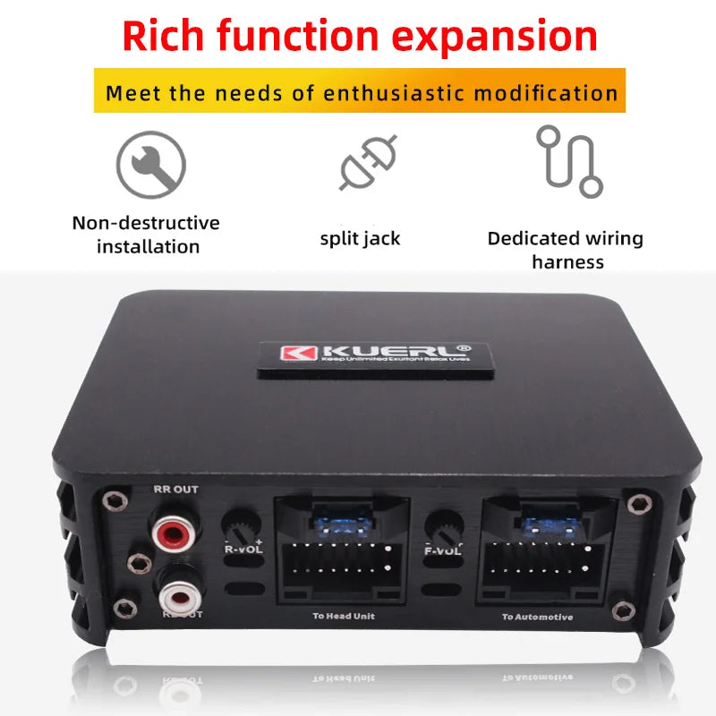 Car Power Amplifier 4x60W With Built In DSP Lossless Audio Processor