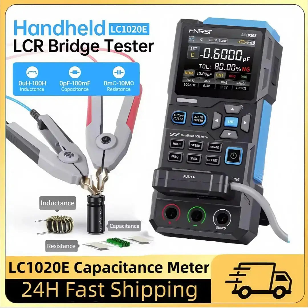 Testeur Numérique LCR ESR FNIRSI LC1020E - Mesure RLC, Auto-alimenté
