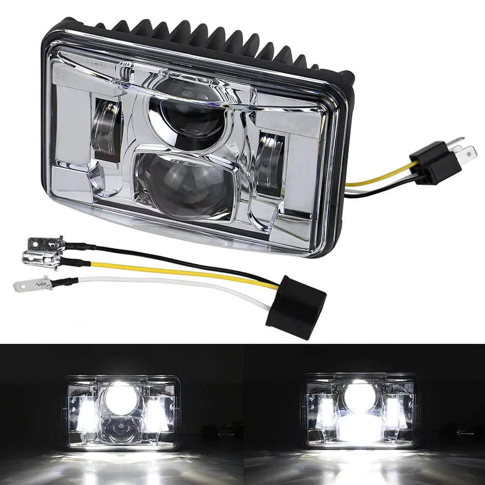 1 pcs 4X6" LED Headlight Hi/Low Beam Light for Peterbilt Kenworth Freightliner Ford H4651 H4652 H4656 H4666 H6545 by InterCyprus Trading Ltd