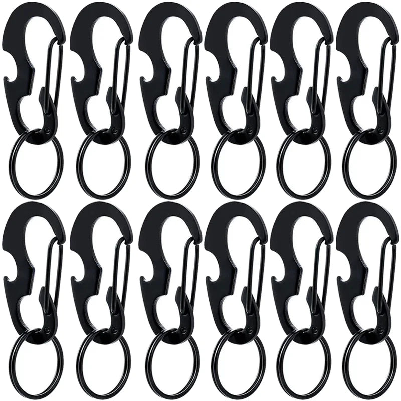 Multipurpose Stainless Steel Key Ring &amp; Bottle Opener Carabiner Tool