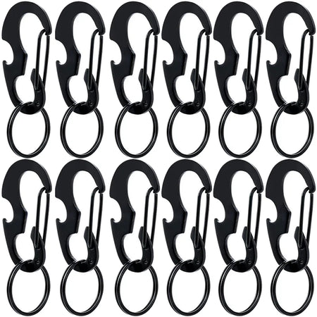 Multipurpose Stainless Steel Key Ring &amp; Bottle Opener Carabiner Tool