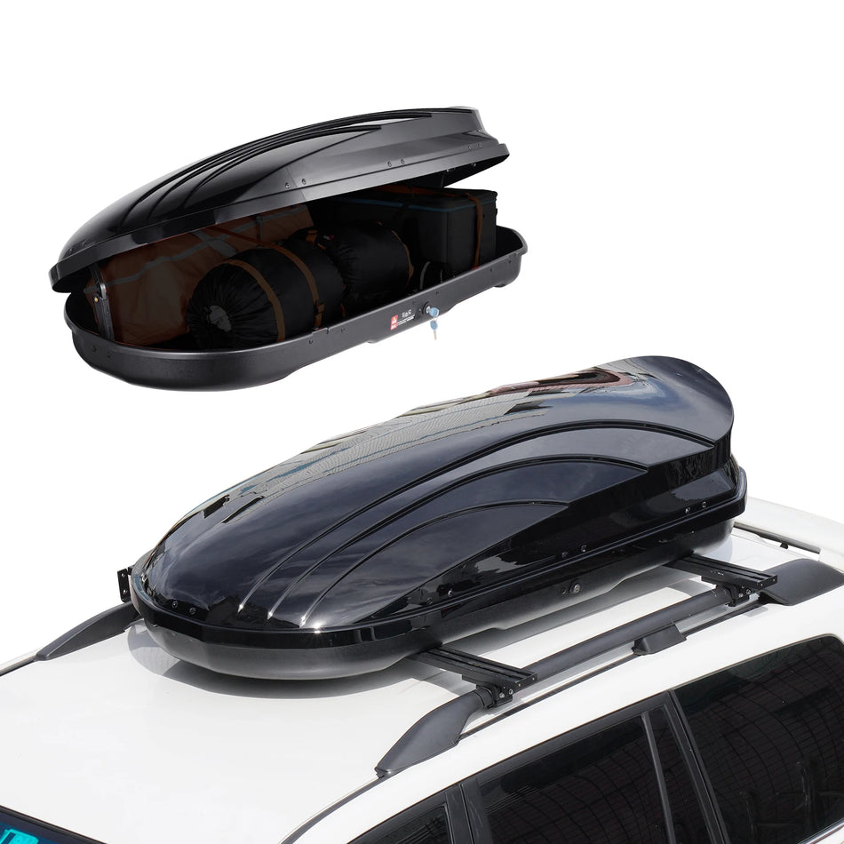 VEVOR Rooftop Cargo Carrier &ndash; Dual-Sided Opening With Straps