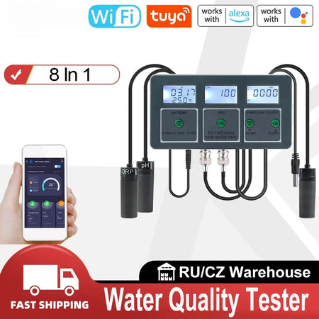 Tuya WiFi 8 In 1 Water Quality Tester &ndash; Smart WiFi Enabled