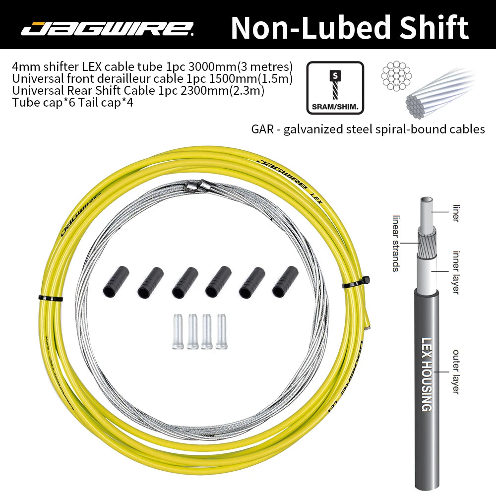 JAGWIRE MTB Road Bike Cable Set &ndash; Durable Brake and Shift Performance