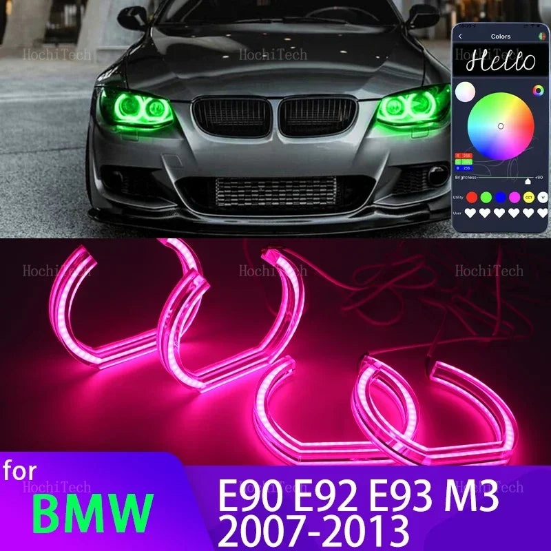 RGB LED enkelisilmärengassetti sovellushallinnalla BMW E90 E92 E93 M3