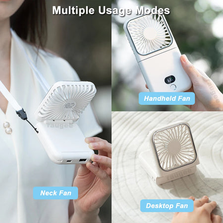 Portable USB Rechargeable Neck Fan 2500mAh &ndash; Foldable Design