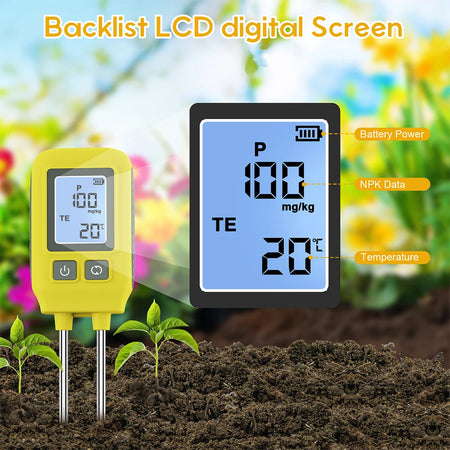 Garden Plants Soil NPK Tester 4 In 1 &ndash; Backlit LCD Meter