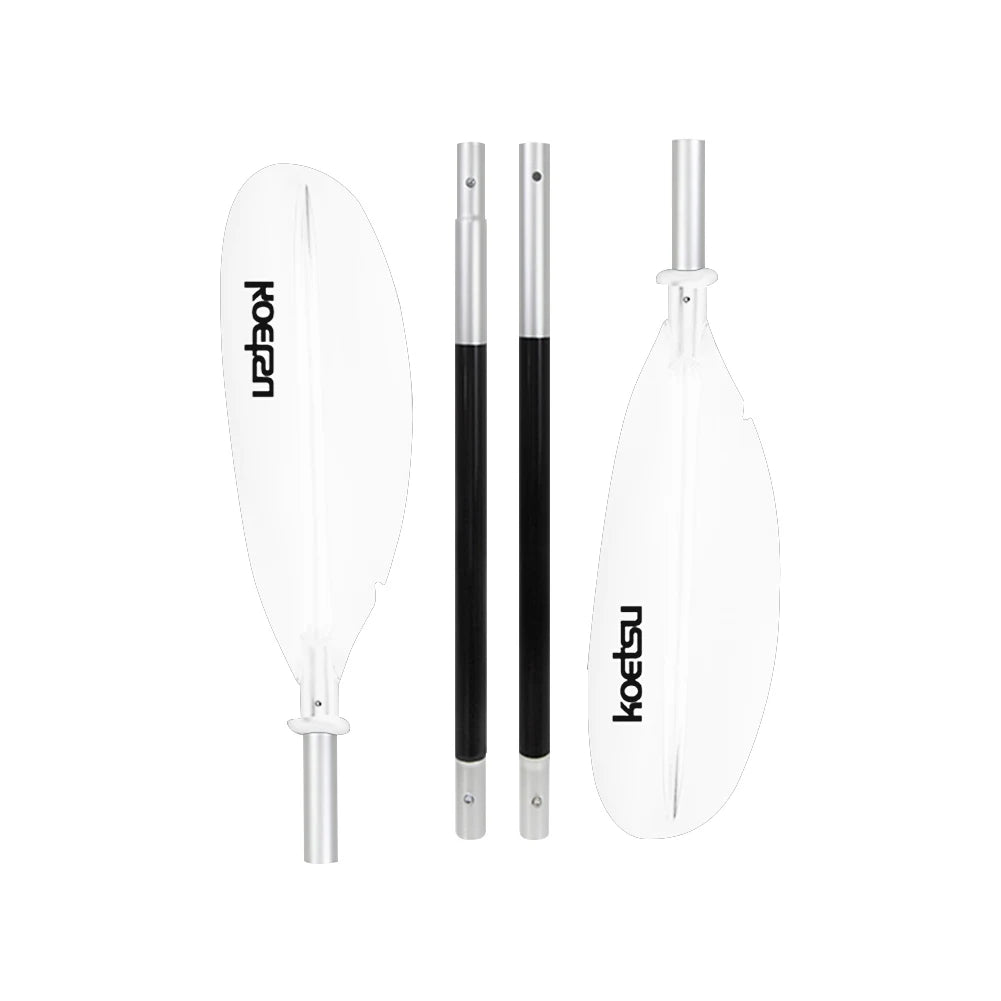 Adjustable Aluminium Kayak Paddle, 4-Piece, Efficient Blade Design White