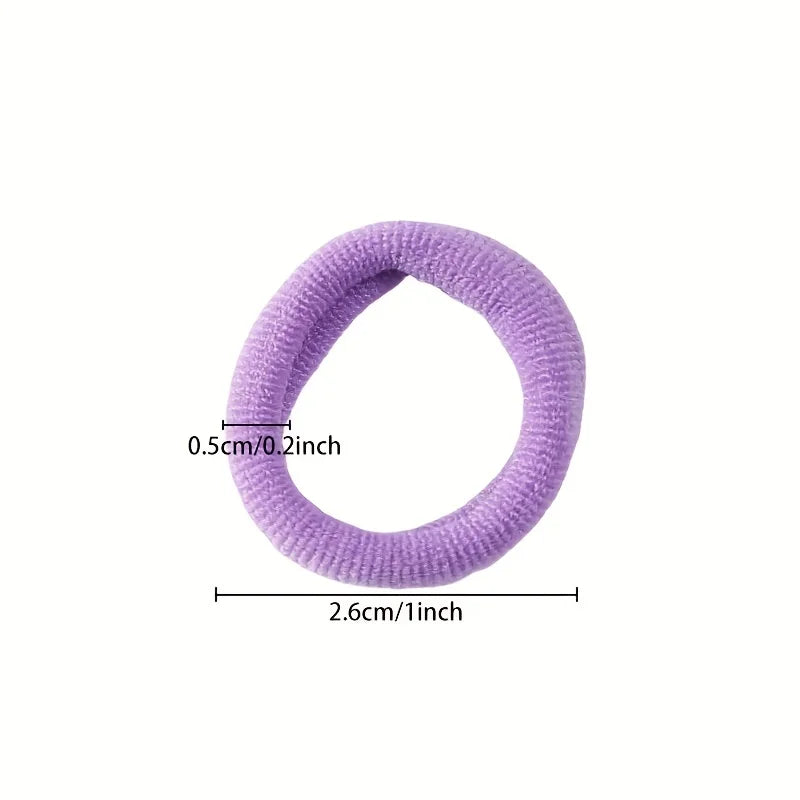 100Pcs Nylon Hair Ties, Gentle on Hair, No-Pull Hairbands for Women and Kids