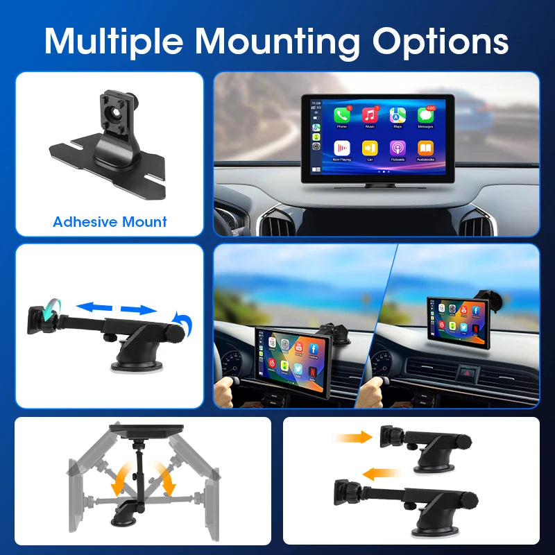 JMCQ 10 Inch CarPlay Screen &ndash; Wireless CarPlay Android Auto