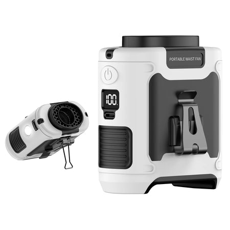 Socoolfan 20000mAh &ndash; Powerful Portable Neck Fan with Power Bank 10000mAh White