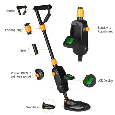 7.4 Inch Waterproof Kid Metal Detector &ndash; Lightweight