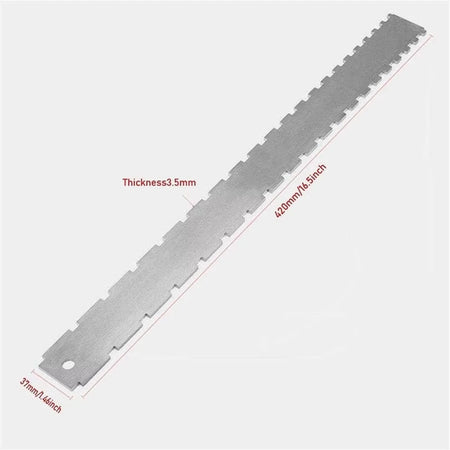 Guitar Neck Notched Straight Edge Tool &ndash; Stainless Gauge