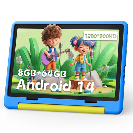 Kid Tablet 10 Inch Android 14 Octa Core &ndash; Ultra Slim Blue / EU