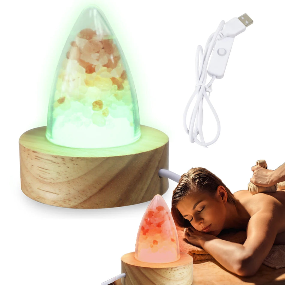USB Colorful Himalayan Salt Lamp &ndash; 8 Color Changing Light