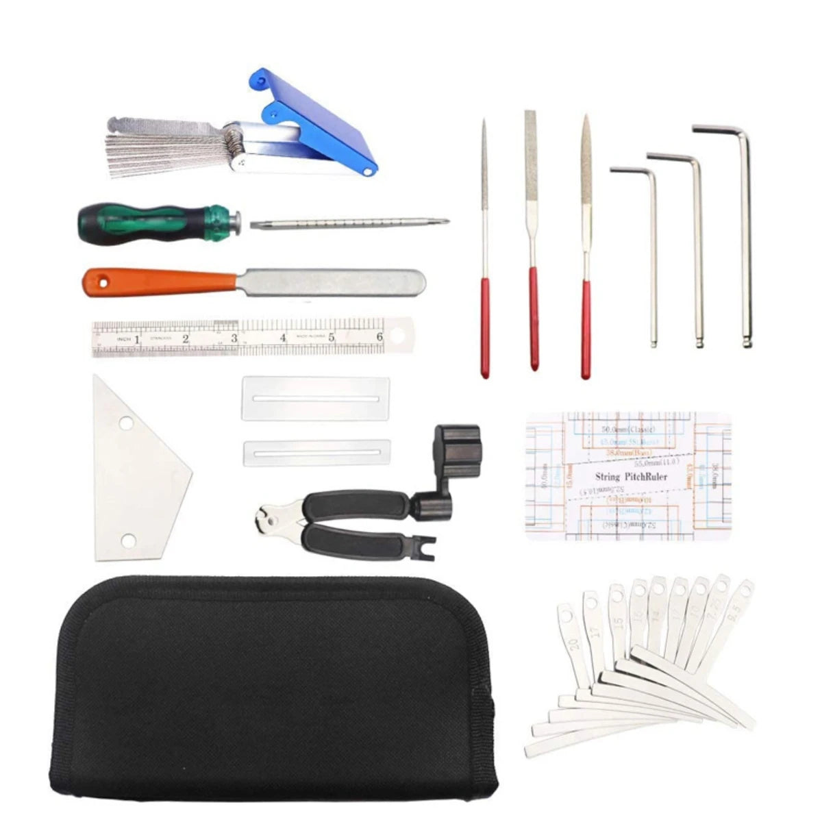 Miwayer 25Pcs Guitar Repair Kit &ndash; Carry Bag Included