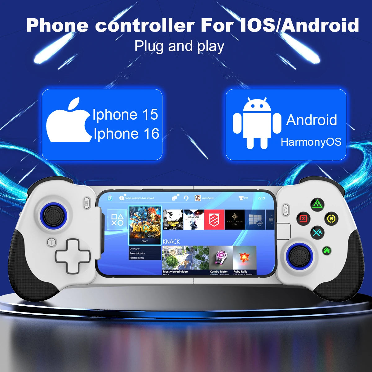USB-C Mobile phone Game Controller For Android /I15 series MIF Gamepad ...