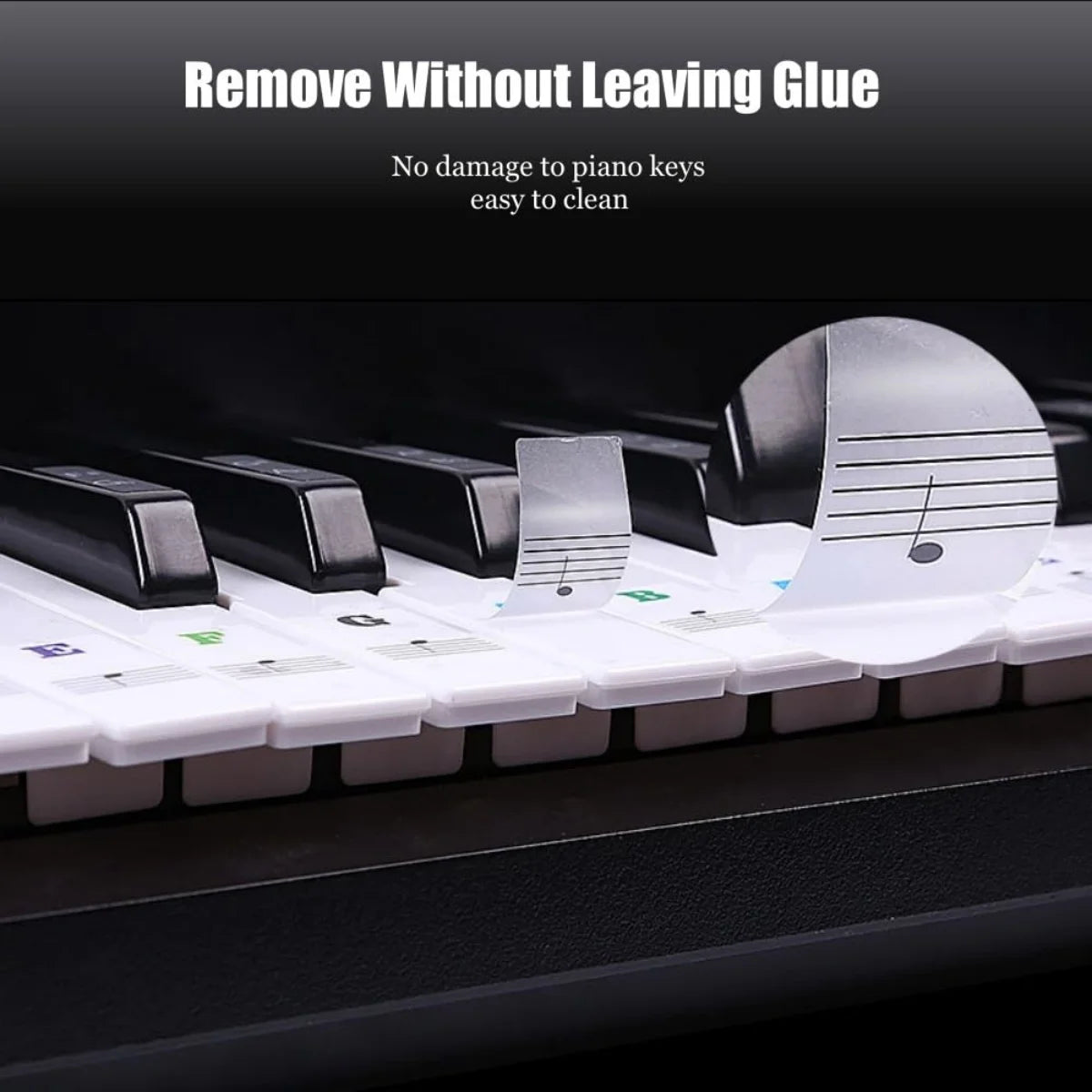 Miwayer Piano Key Stickers 37 To 88 Keys &ndash; Removable Labels