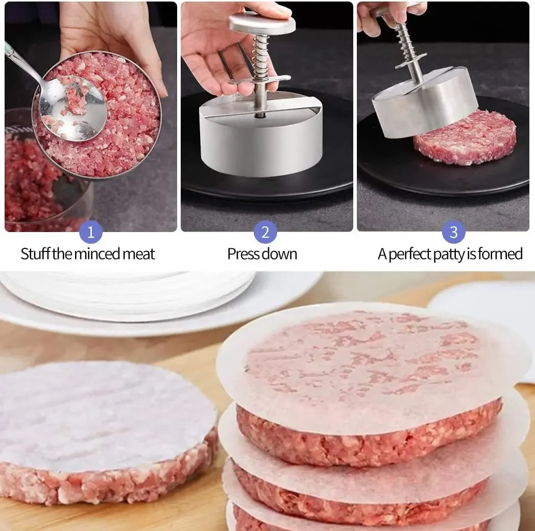 Hamburger Patty Maker Press &ndash; Eco-Friendly Stainless Steel Design