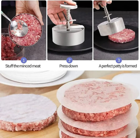 Hamburger Patty Maker Press &ndash; Eco-Friendly Stainless Steel Design