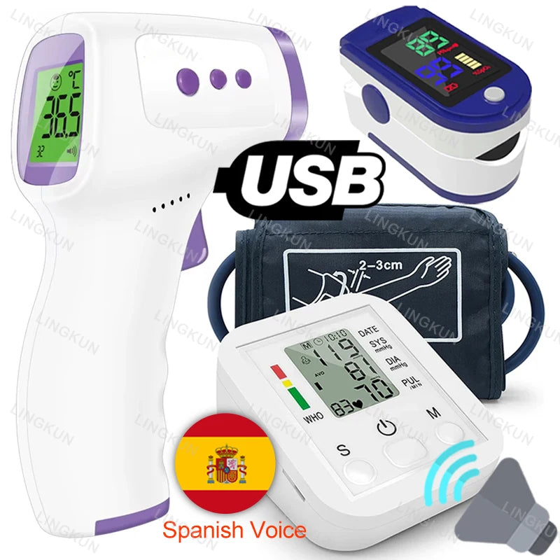 Lingkun spansk stemmearm automatisk blodtryksmåler