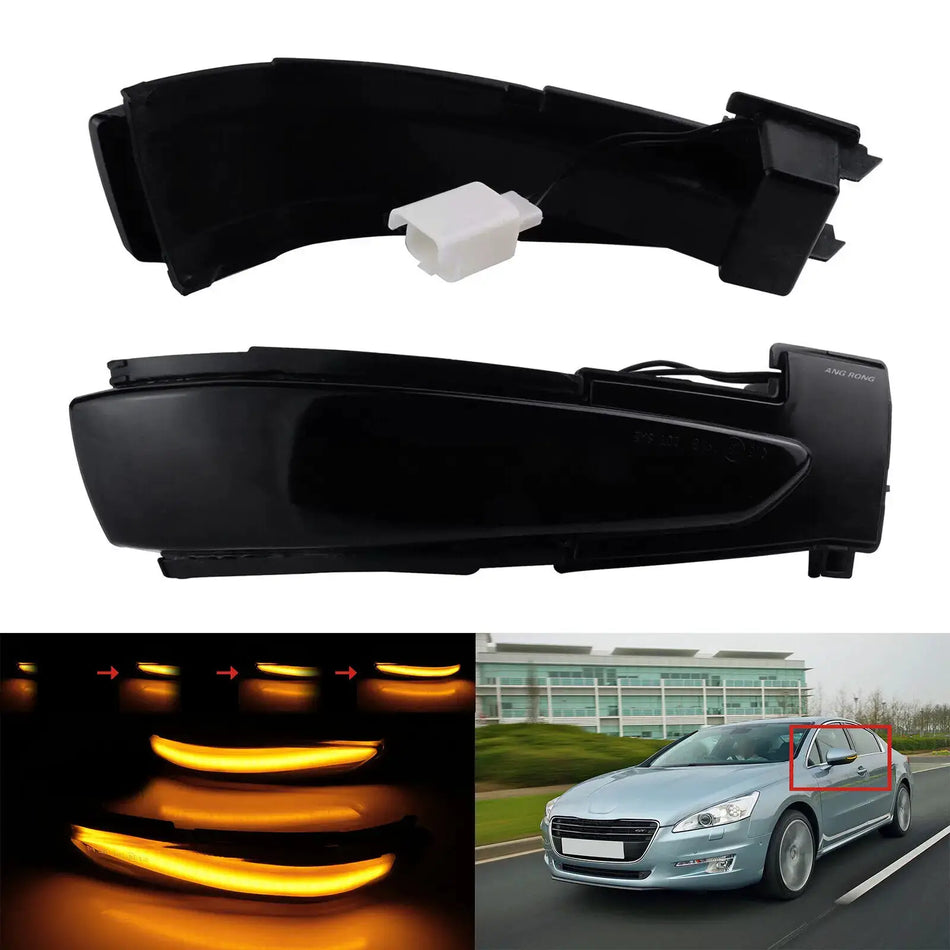 Dynamic LED Wing Mirror Signal Light For Citroen C4 Peugeot 508 10-18 by InterCyprus Trading Ltd