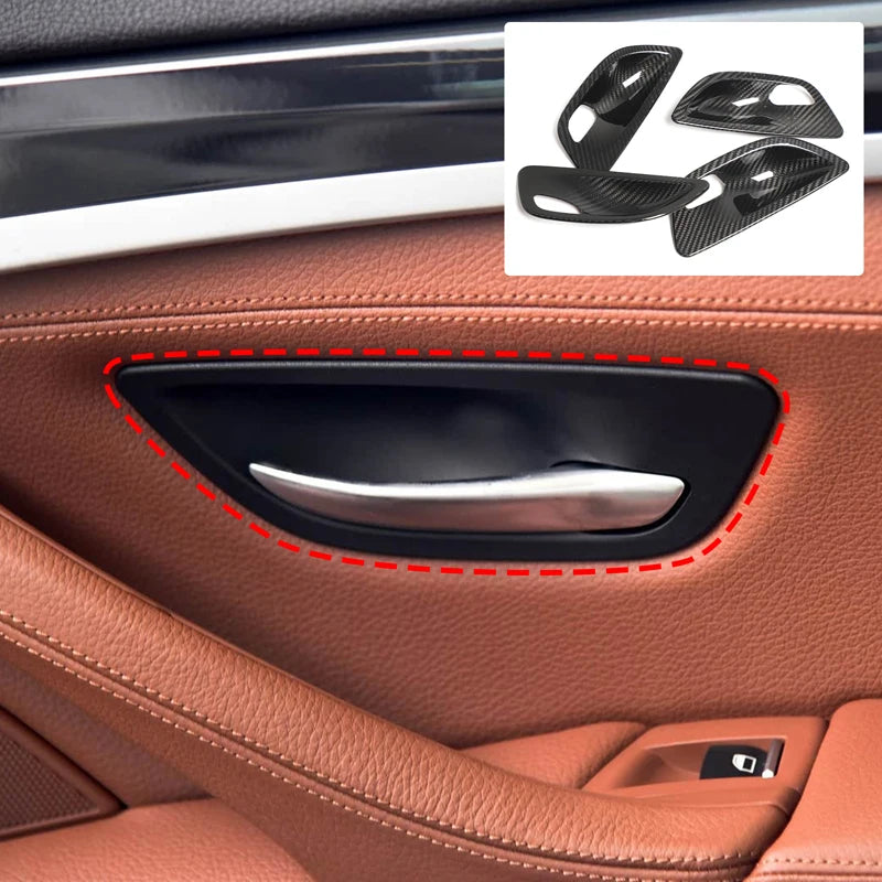 Rifinitura in fibra di carbonio per maniglia porta BMW Serie 5 F10 2011 2017